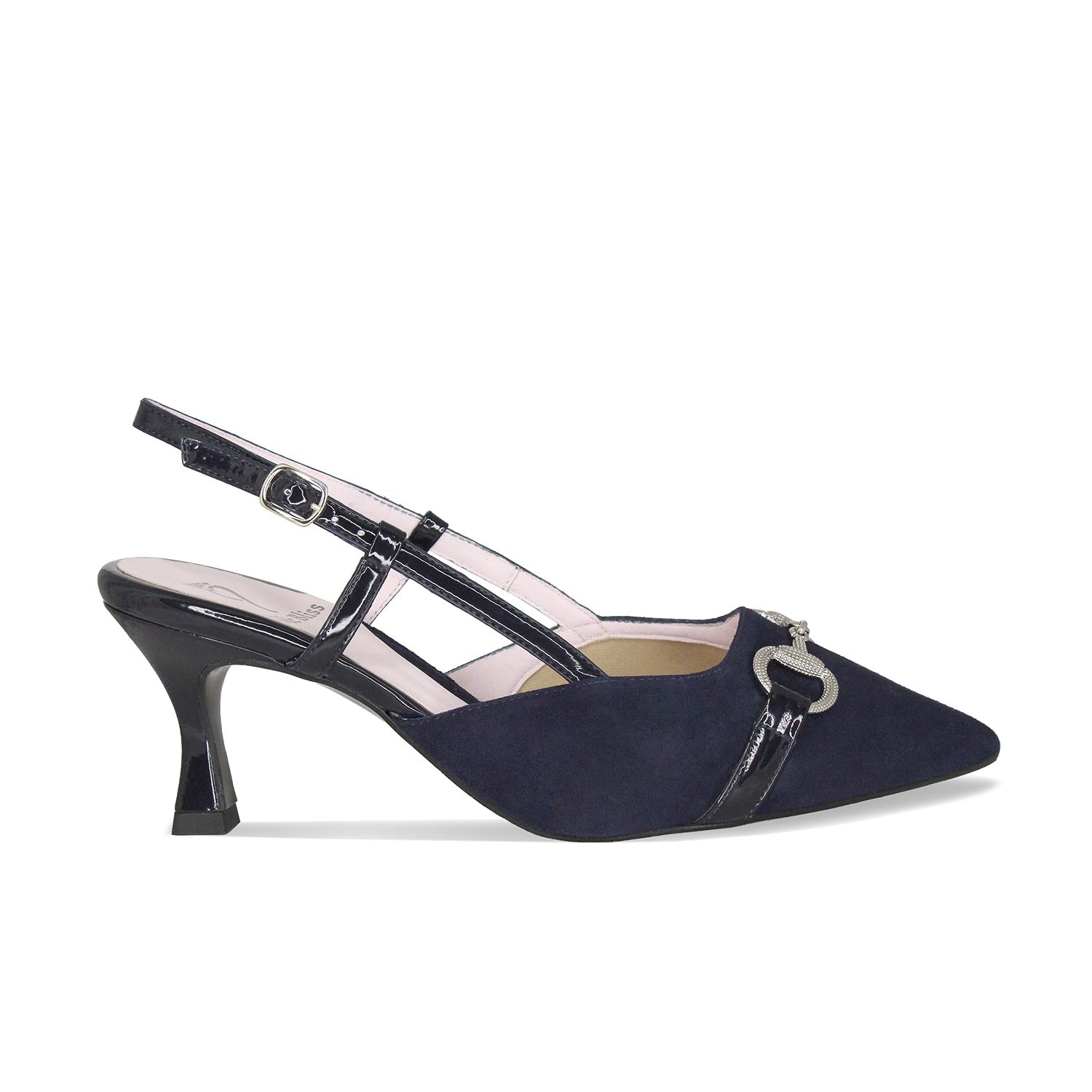 Addison: Navy Suede & Patent Shoes Sole Bliss