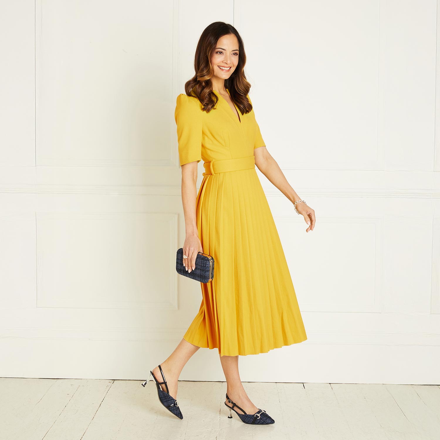 Addison: Navy Tweed & Patent Shoes Sole Bliss