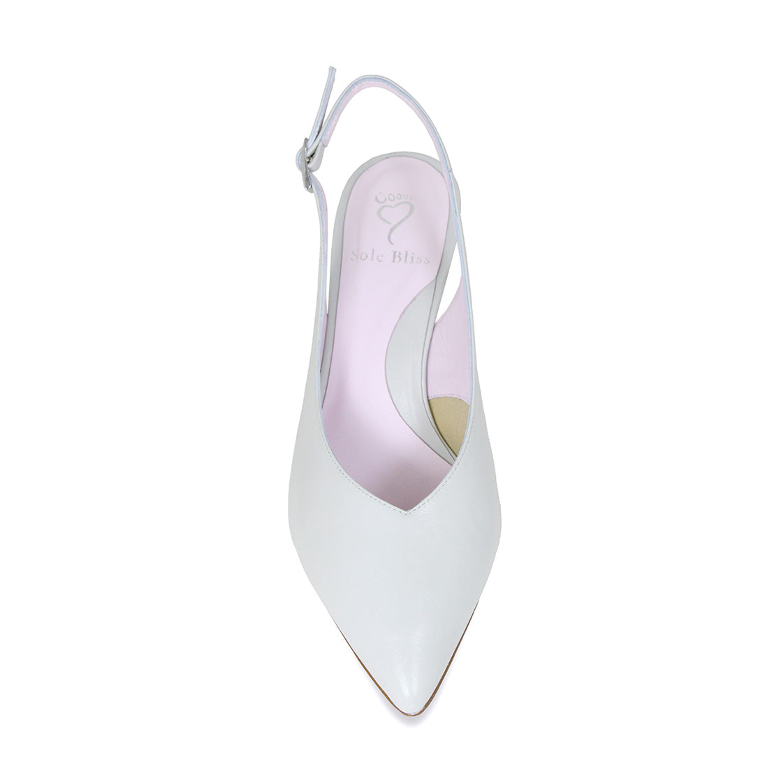 Audrey: Pale Grey Leather Shoes Sole Bliss