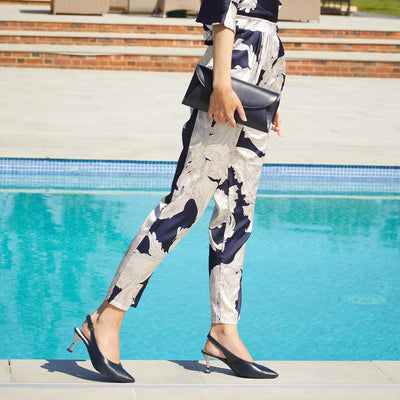 Audrey: Navy Leather Shoes Sole Bliss