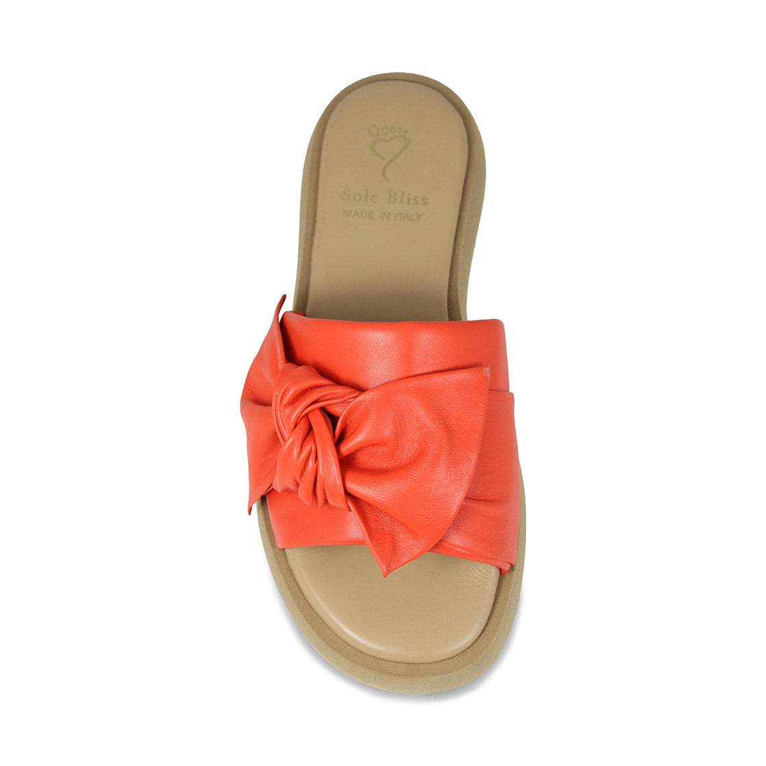 Bailey: Coral Red Leather Shoes Sole Bliss