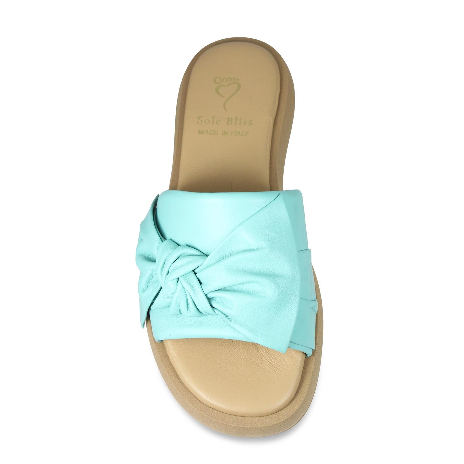 Bailey: Turquoise Leather Shoes Sole Bliss