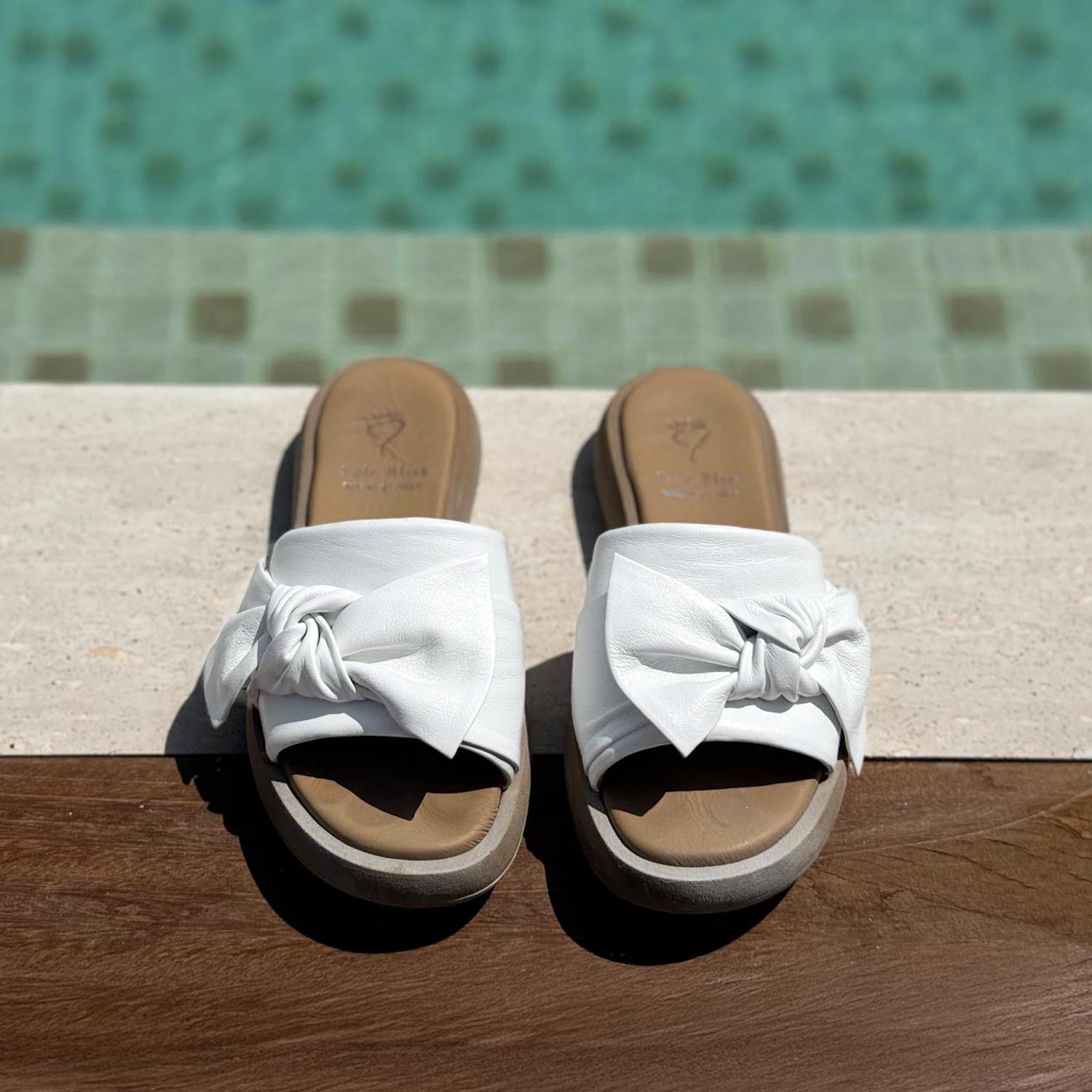 Bailey: White Leather Shoes Sole Bliss