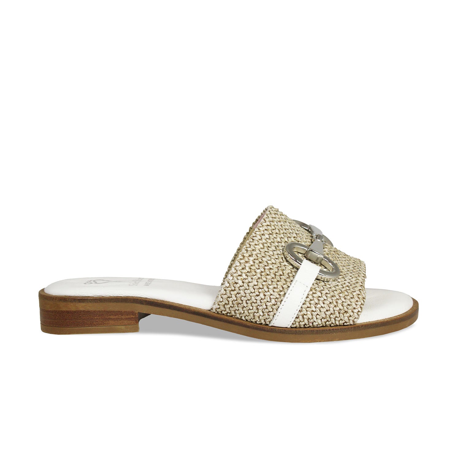 Bardot: Raffia & White Leather Shoes Sole Bliss