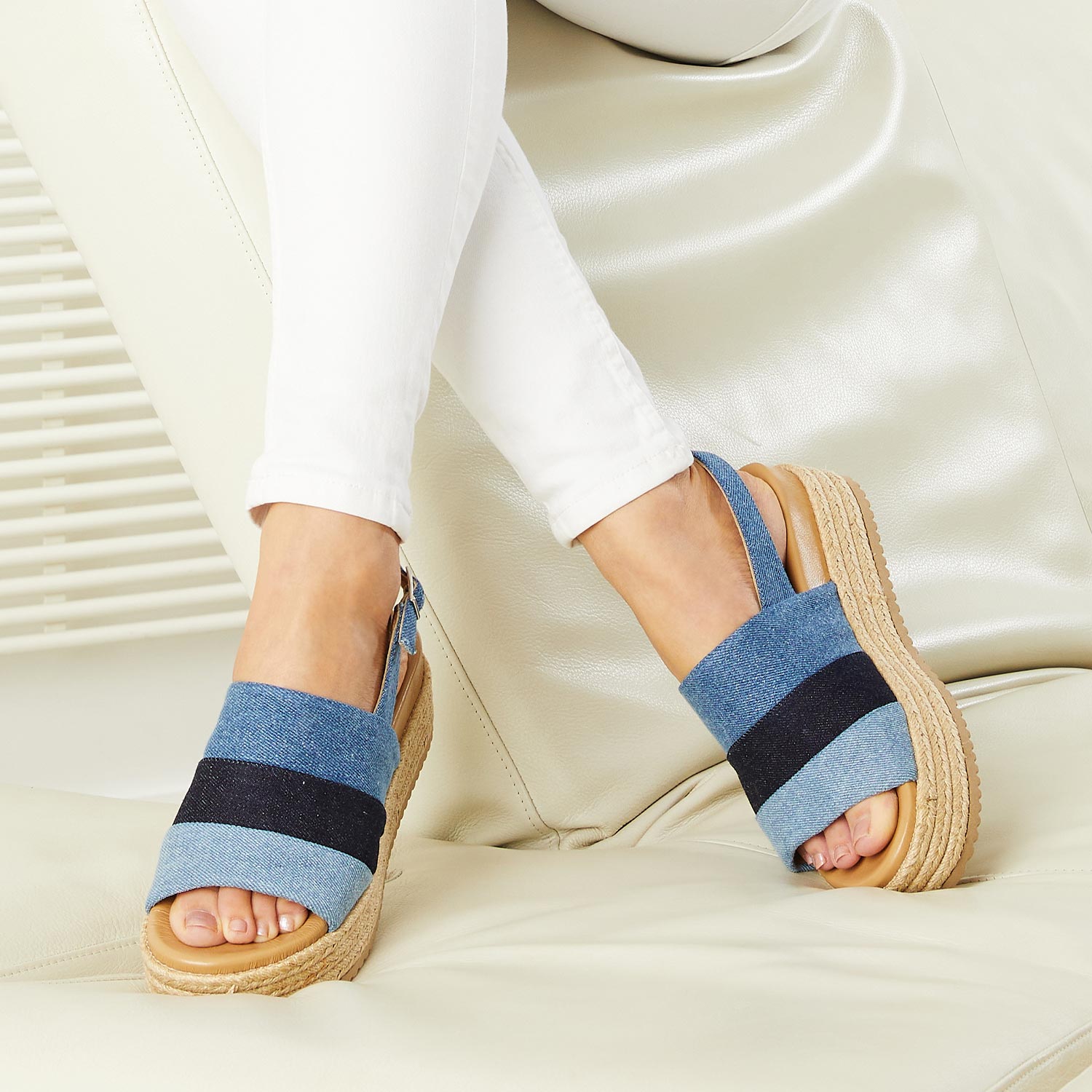 Bertie: Multi Denim Shoes Sole Bliss