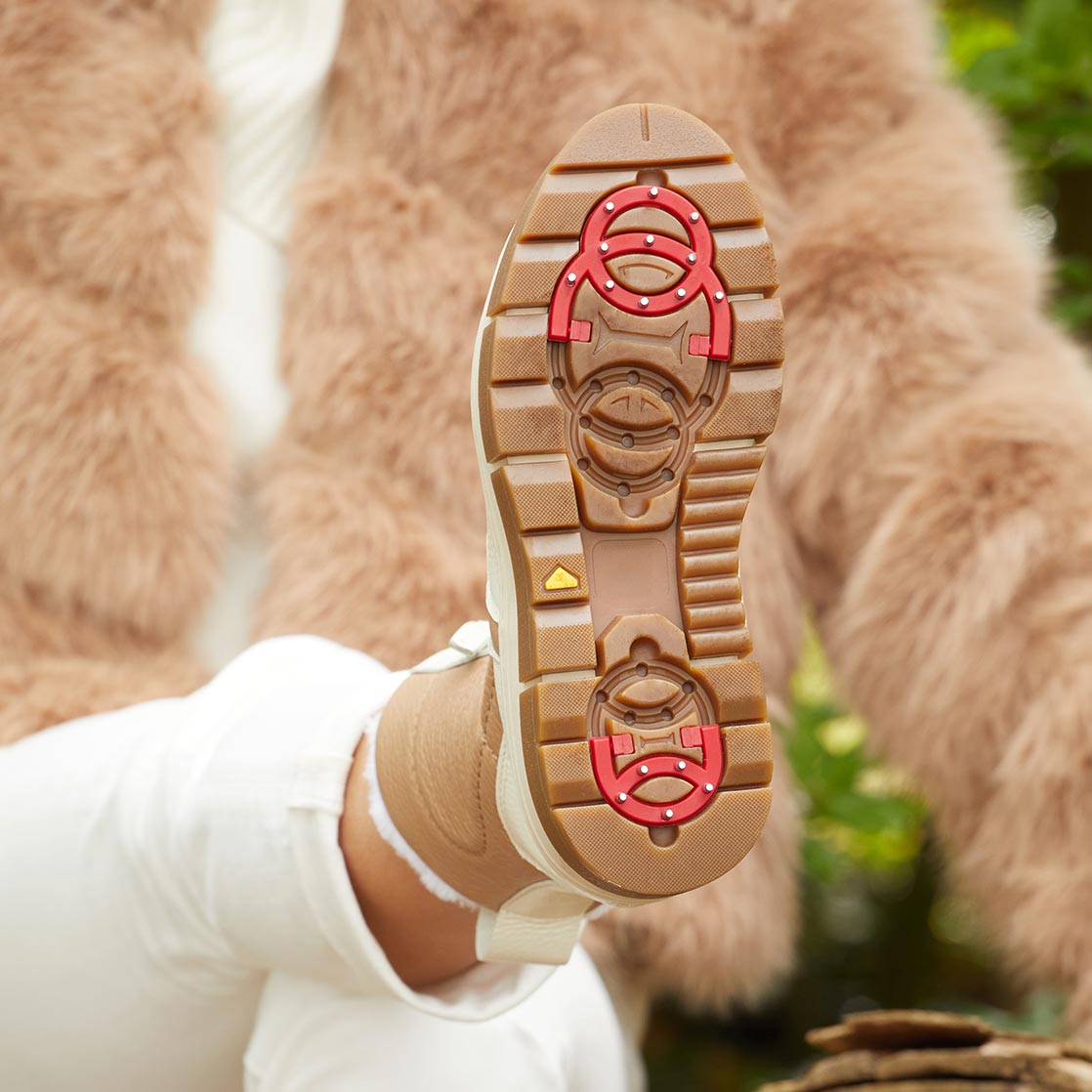 Blizzard: Cream & Camel Leather & Shearling Boots Sole Bliss