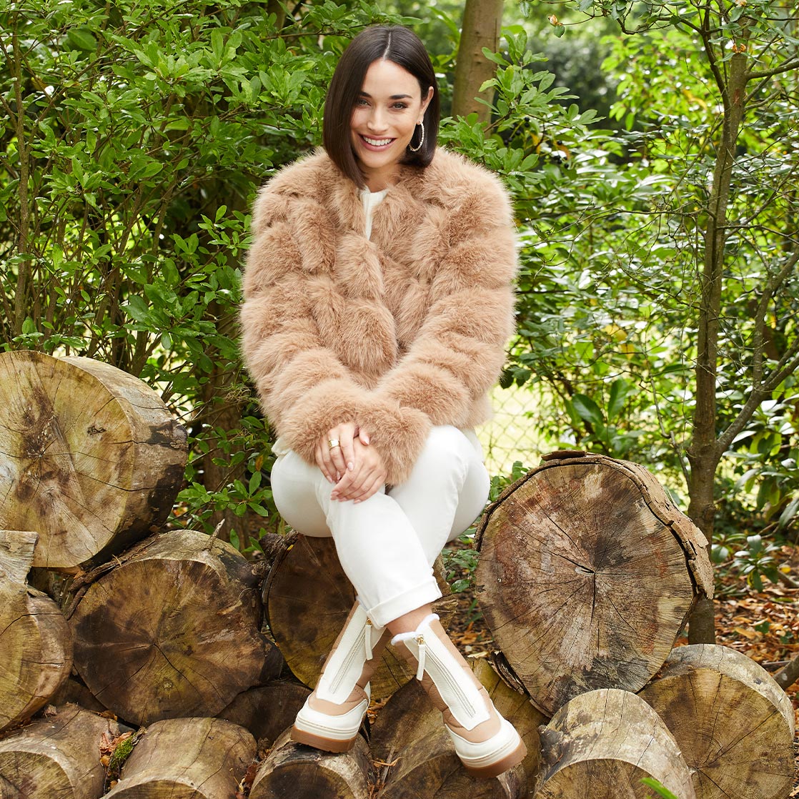 Blizzard: Cream & Camel Leather & Shearling Boots Sole Bliss