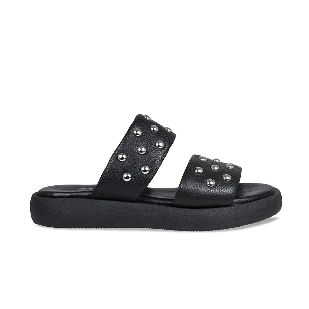 Bobbi: Black Leather Shoes Sole Bliss