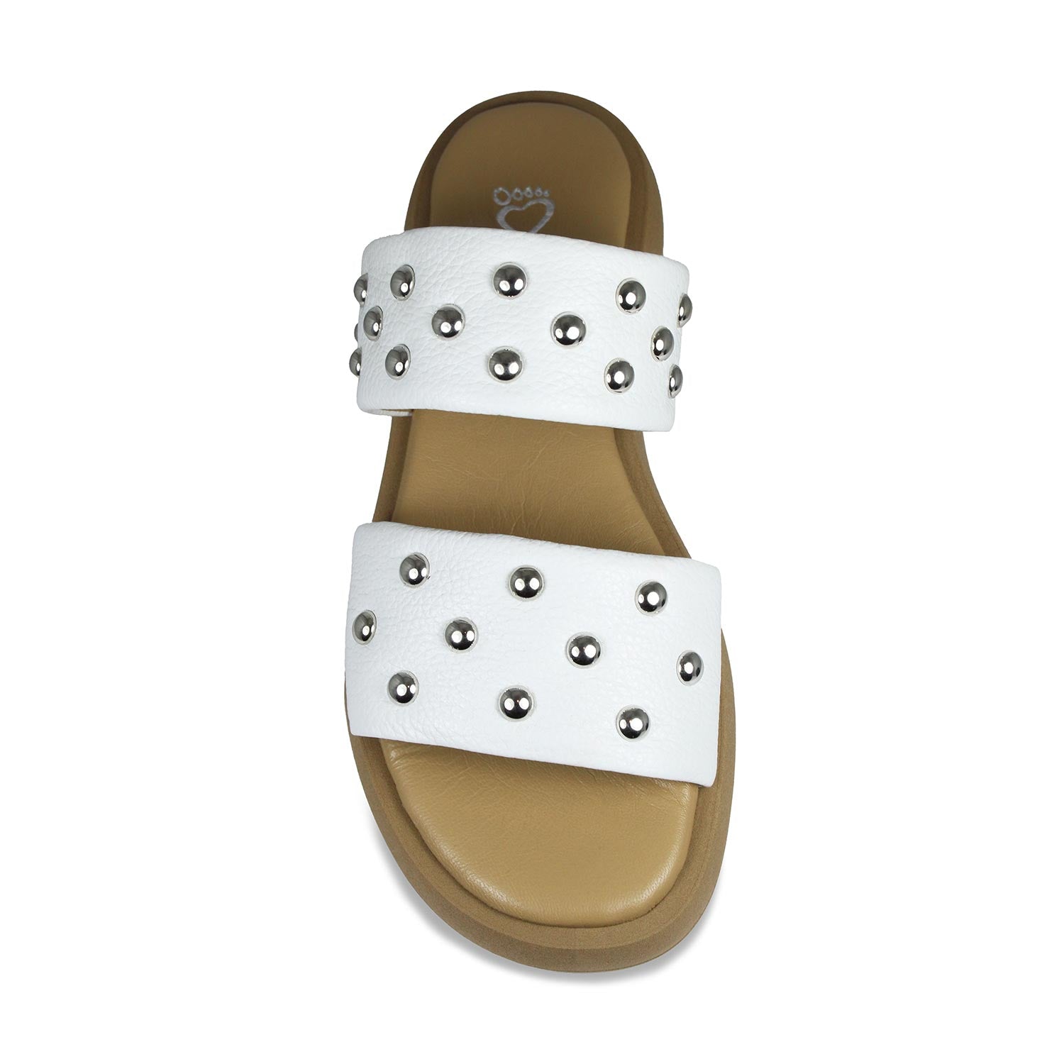 Bobbi: White Leather Shoes Sole Bliss