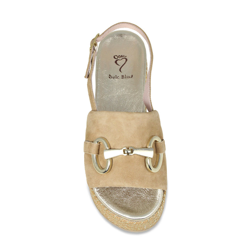 Bree: Camel Suede Shoes Sole Bliss