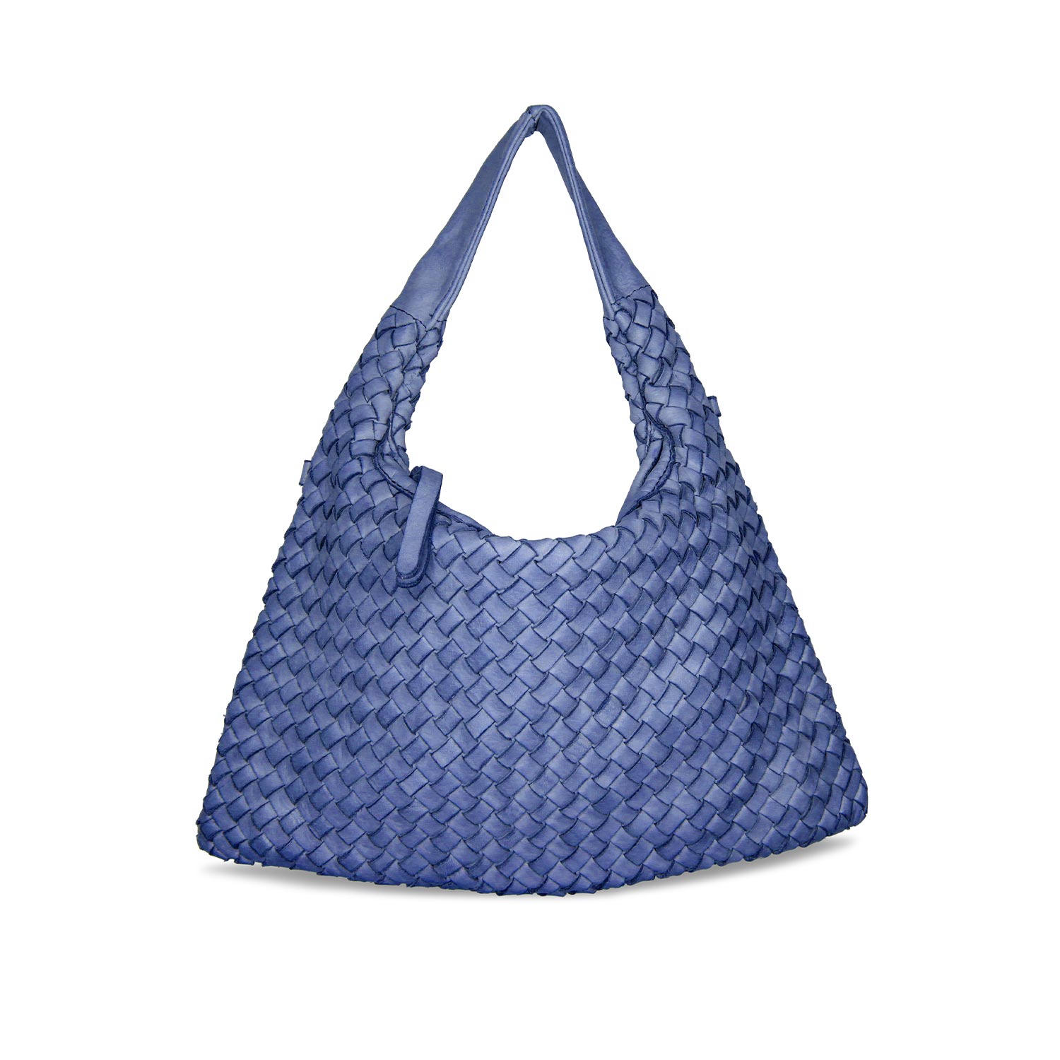 Bronte: Denim Weave Leather Bags Sole Bliss