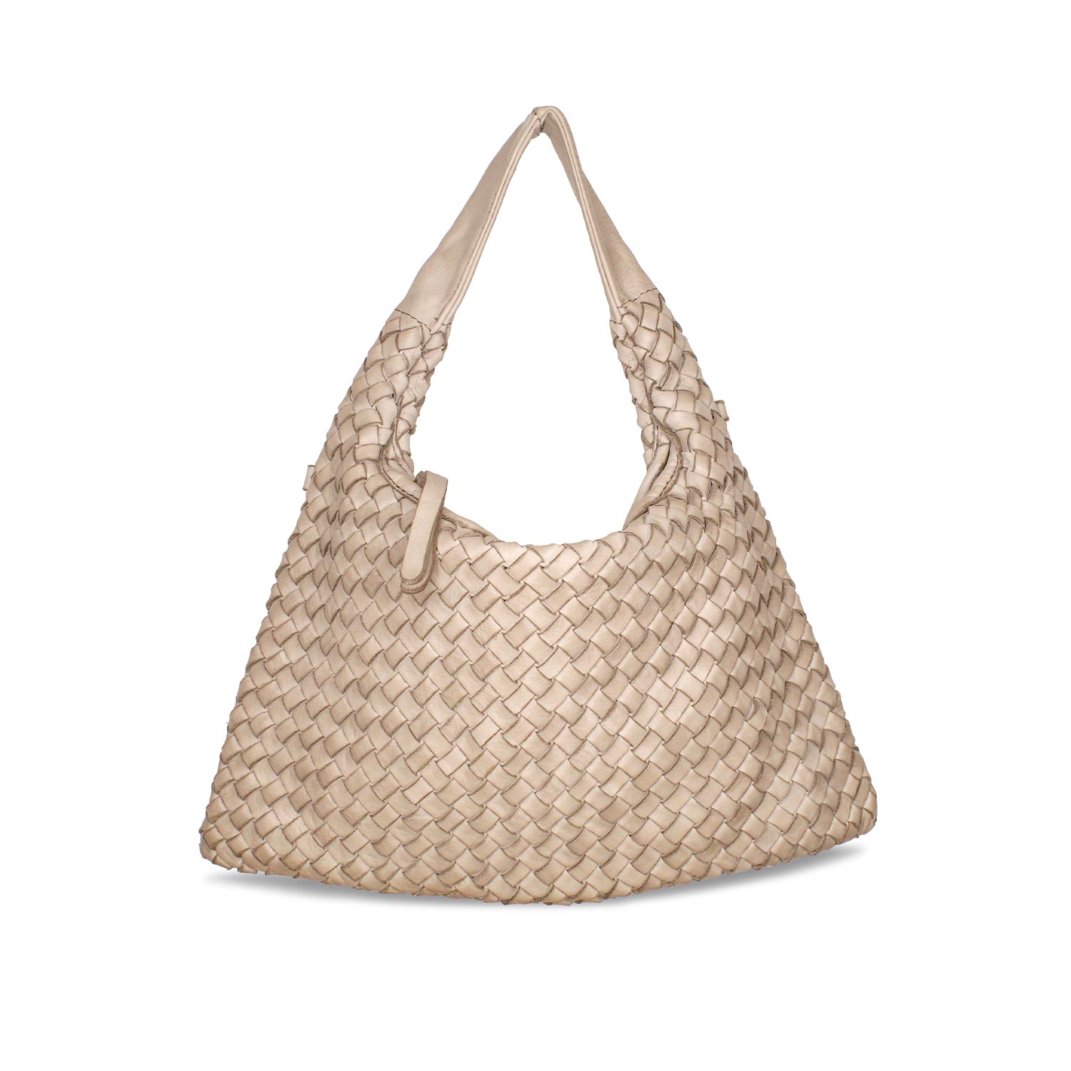 Bronte: Cream Weave Leather Bags Sole Bliss