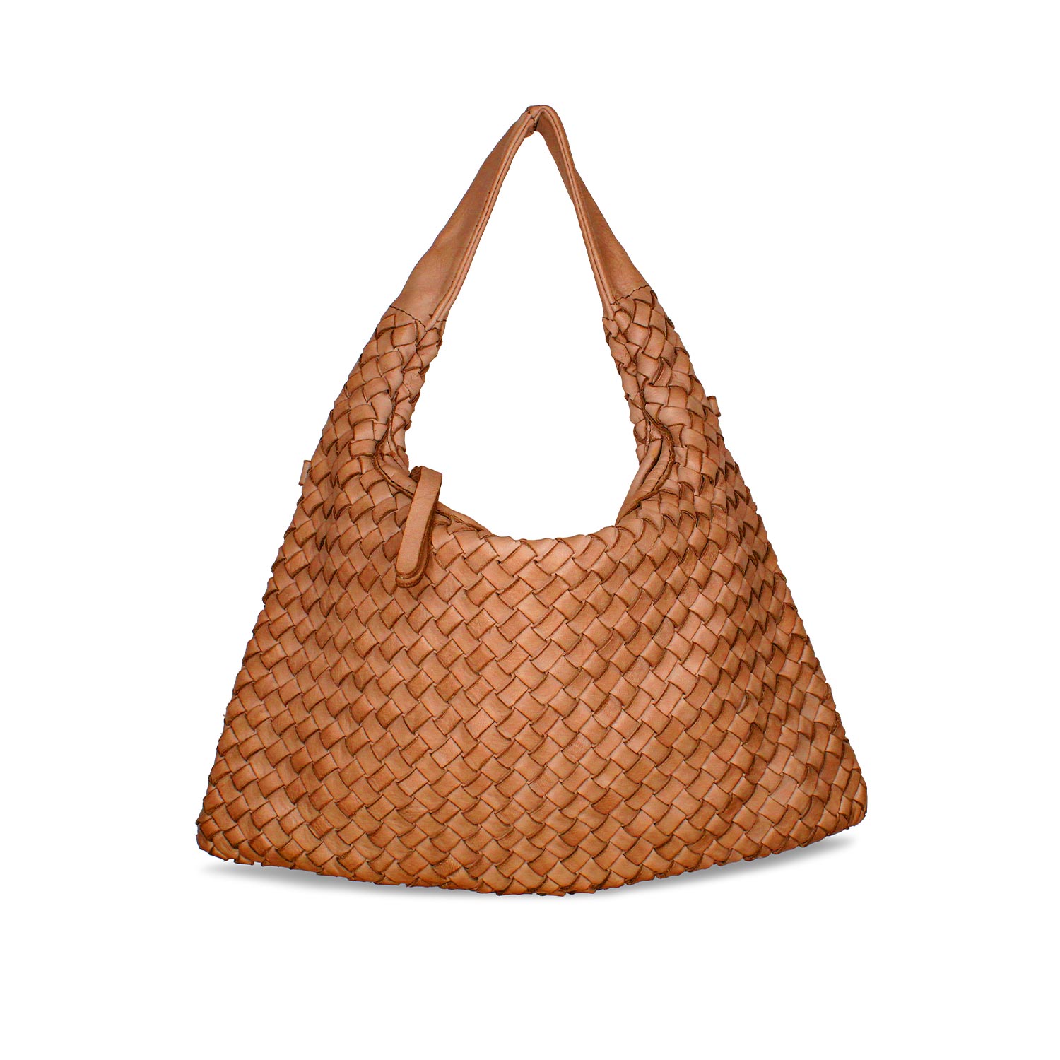 Bronte: Tan Weave Leather Bags Sole Bliss