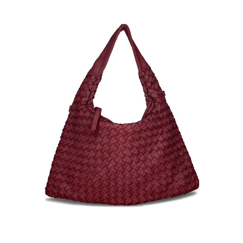 Bronte: Bordeau Weave Leather Bags Sole Bliss Bordeau Weave Leather