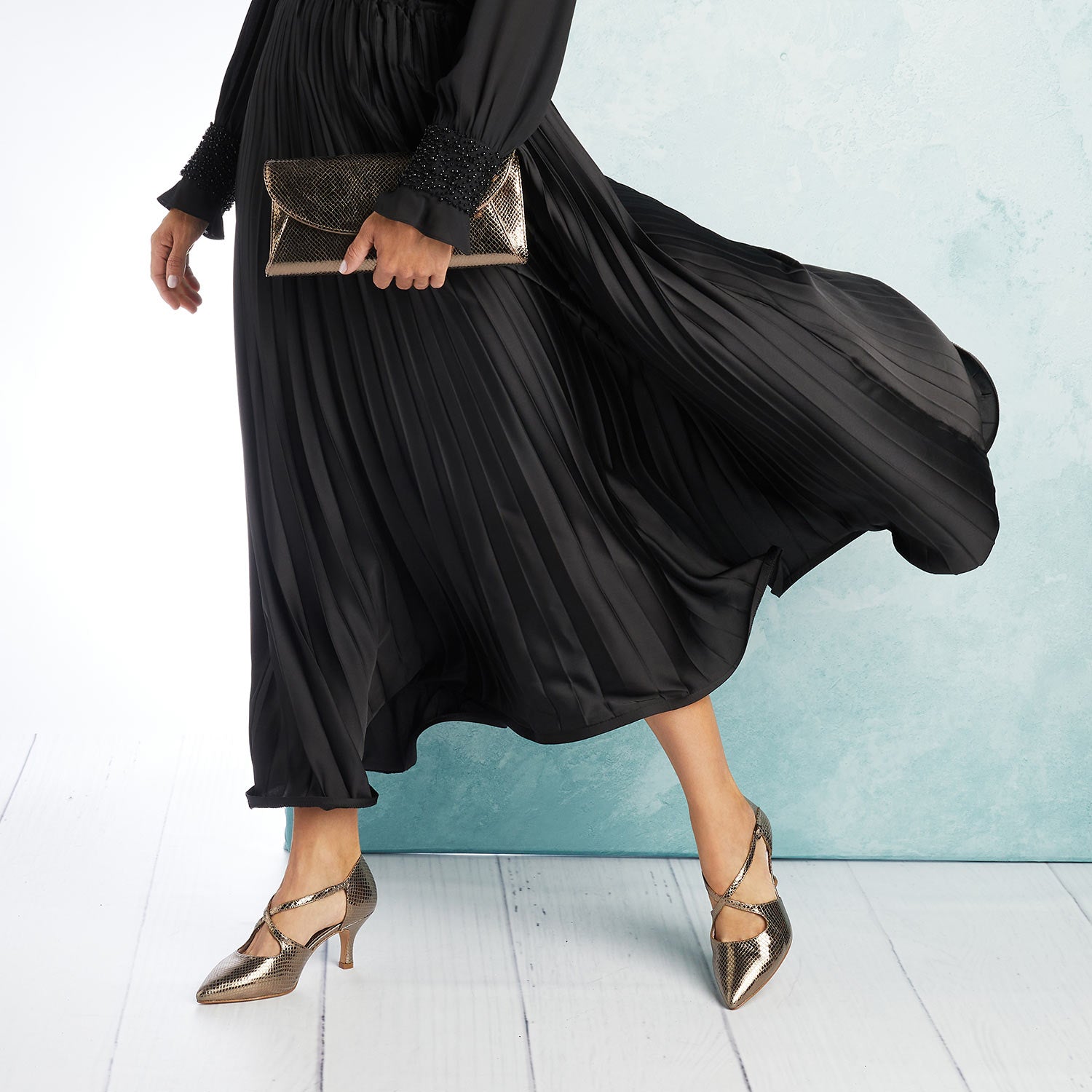 Cecilia: Bronze Snake Print Leather Shoes Sole Bliss