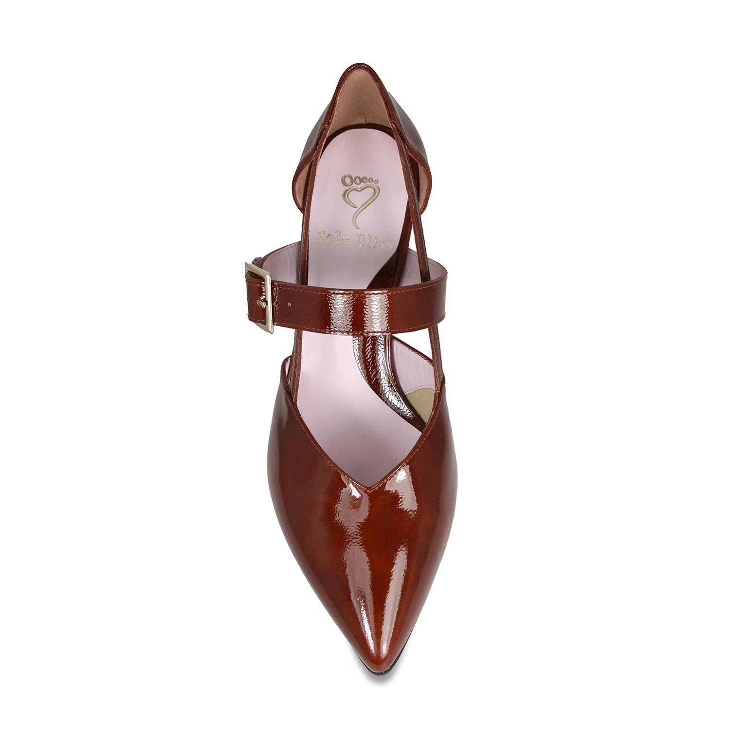 Chloe: Chestnut Patent Shoes Sole Bliss