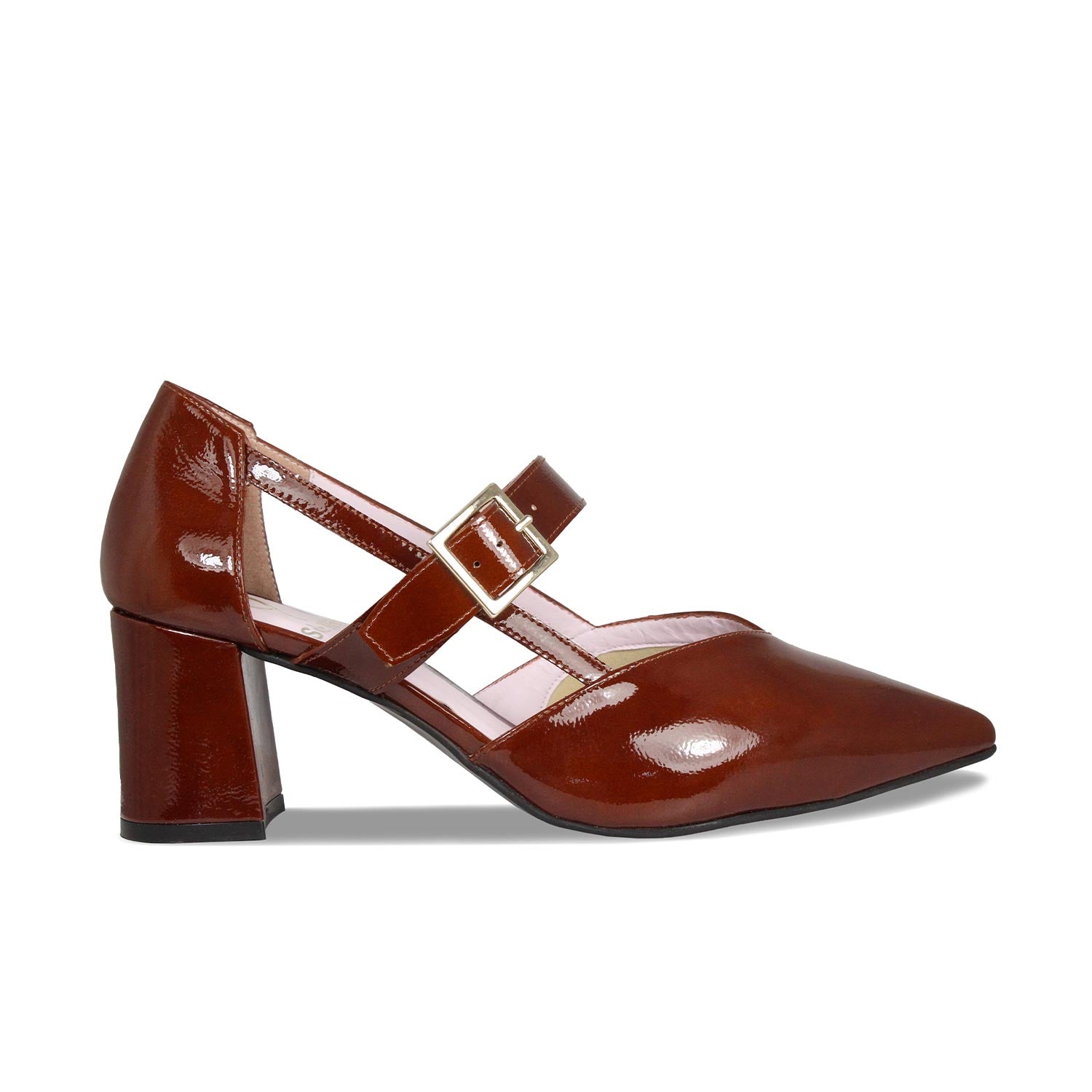 Chloe: Chestnut Patent Shoes Sole Bliss