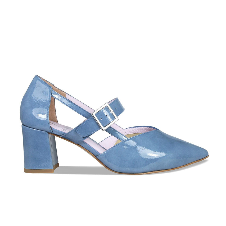 Chloe: Denim Patent Leather Shoes Sole Bliss