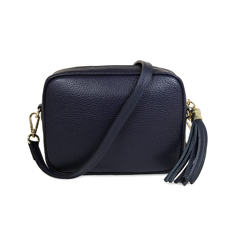 Coco: Navy Leather & Taupe Bags Sole Bliss