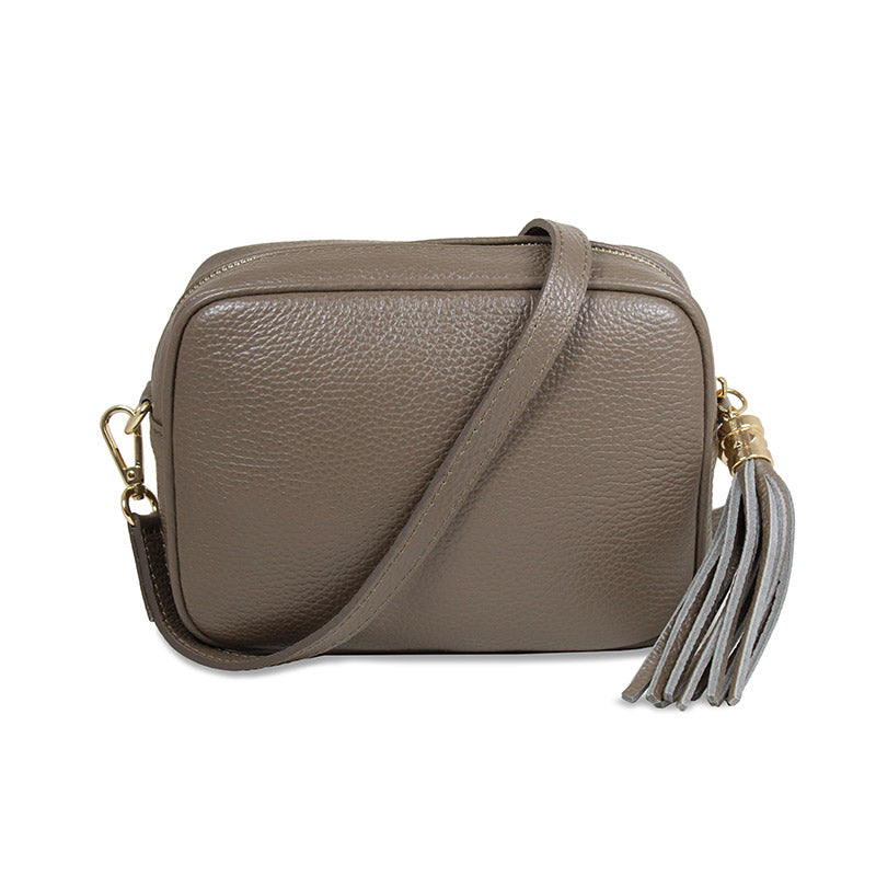 Coco: Taupe Leather Bags Sole Bliss