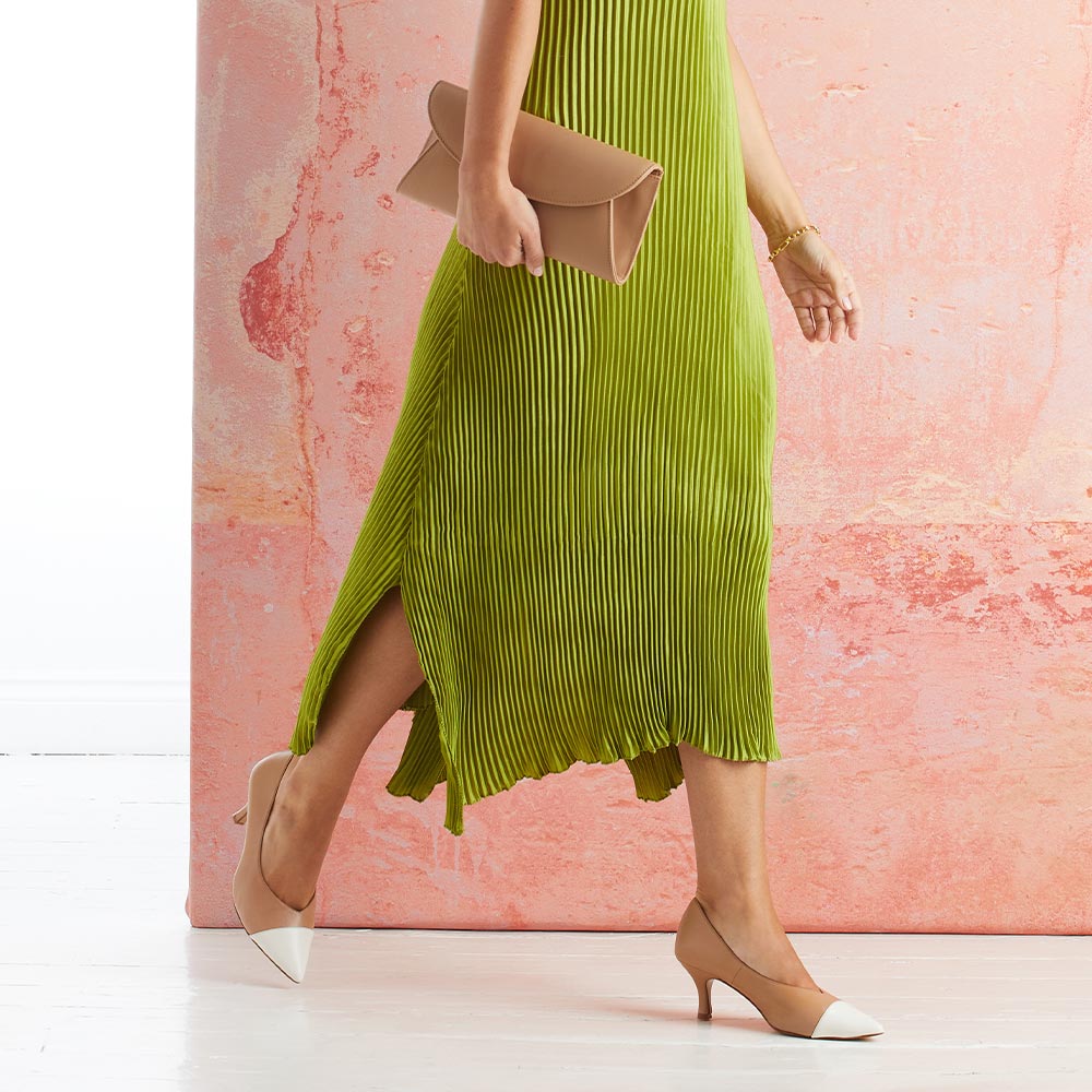 Cora: Nude & Cream Leather Shoes Sole Bliss