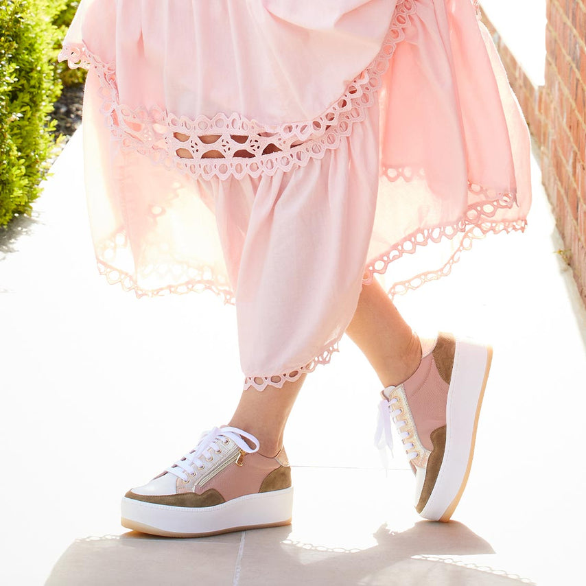 Dandy: Rose Leather & Multi Shoes Sole Bliss