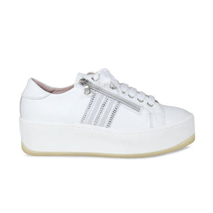 Disco: White Leather & Silver Shoes Sole Bliss