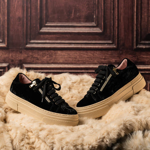 Diva: Luxe Black Velvet Shoes Sole Bliss