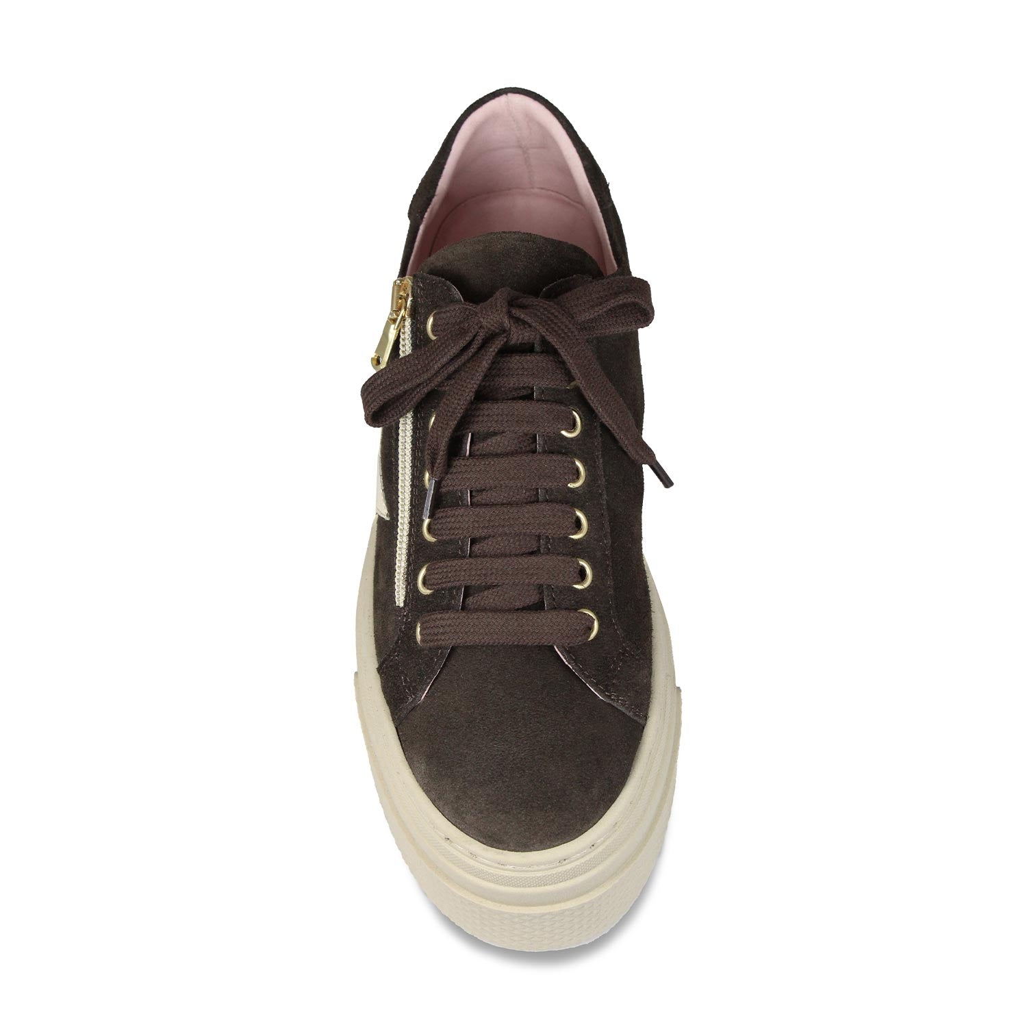 Diva-Star: Chocolate Suede & Cream Leather Shoes Sole Bliss