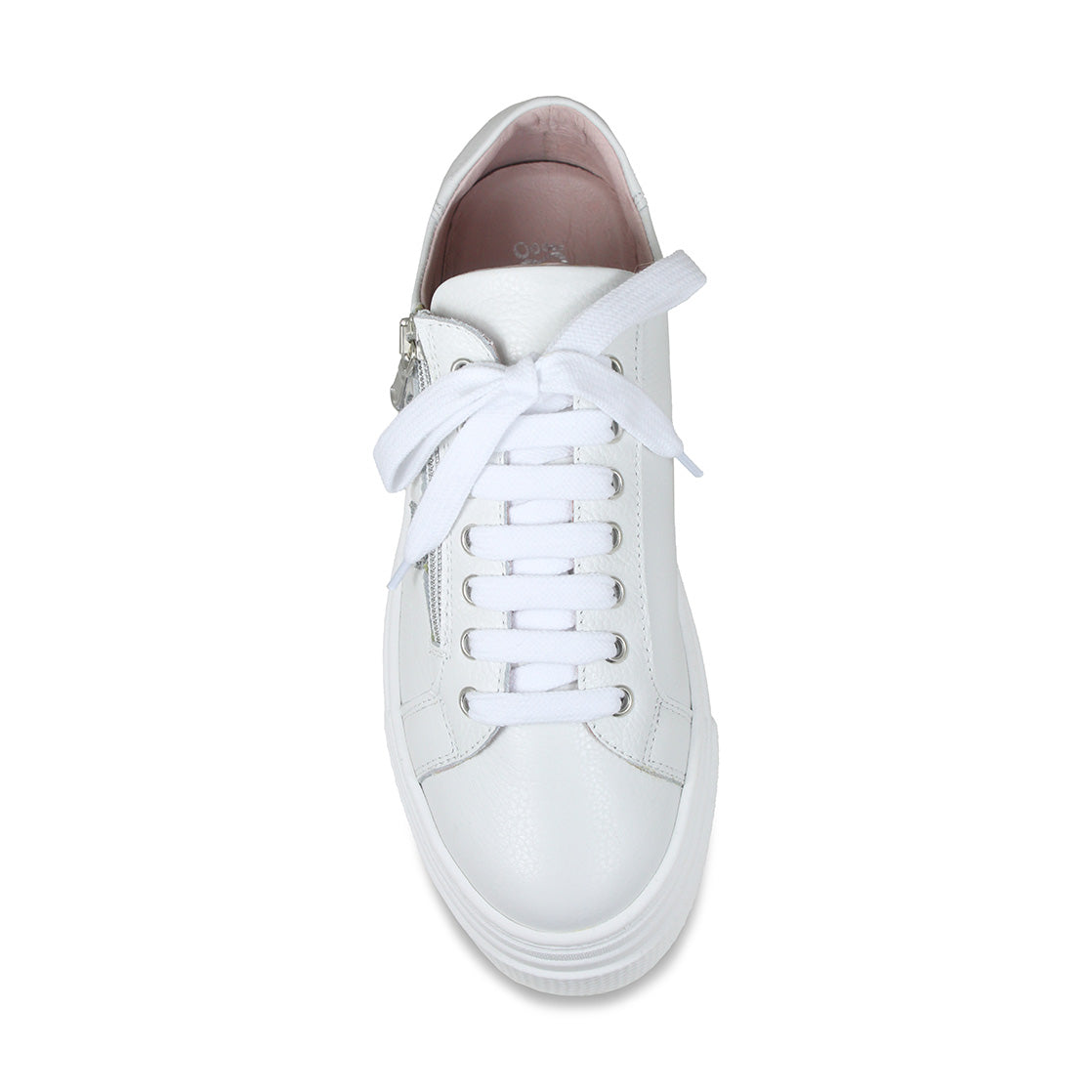 Diva: White Leather & Silver Glitter Shoes Sole Bliss