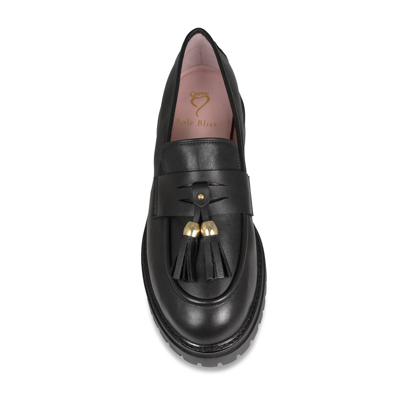 Fame: Black Leather Shoes Sole Bliss