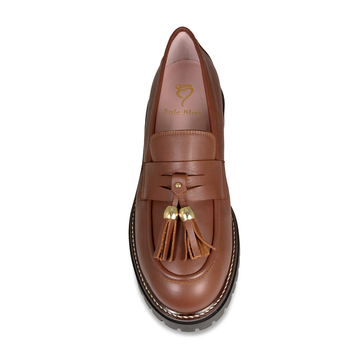 Fame: Tan Leather Shoes Sole Bliss