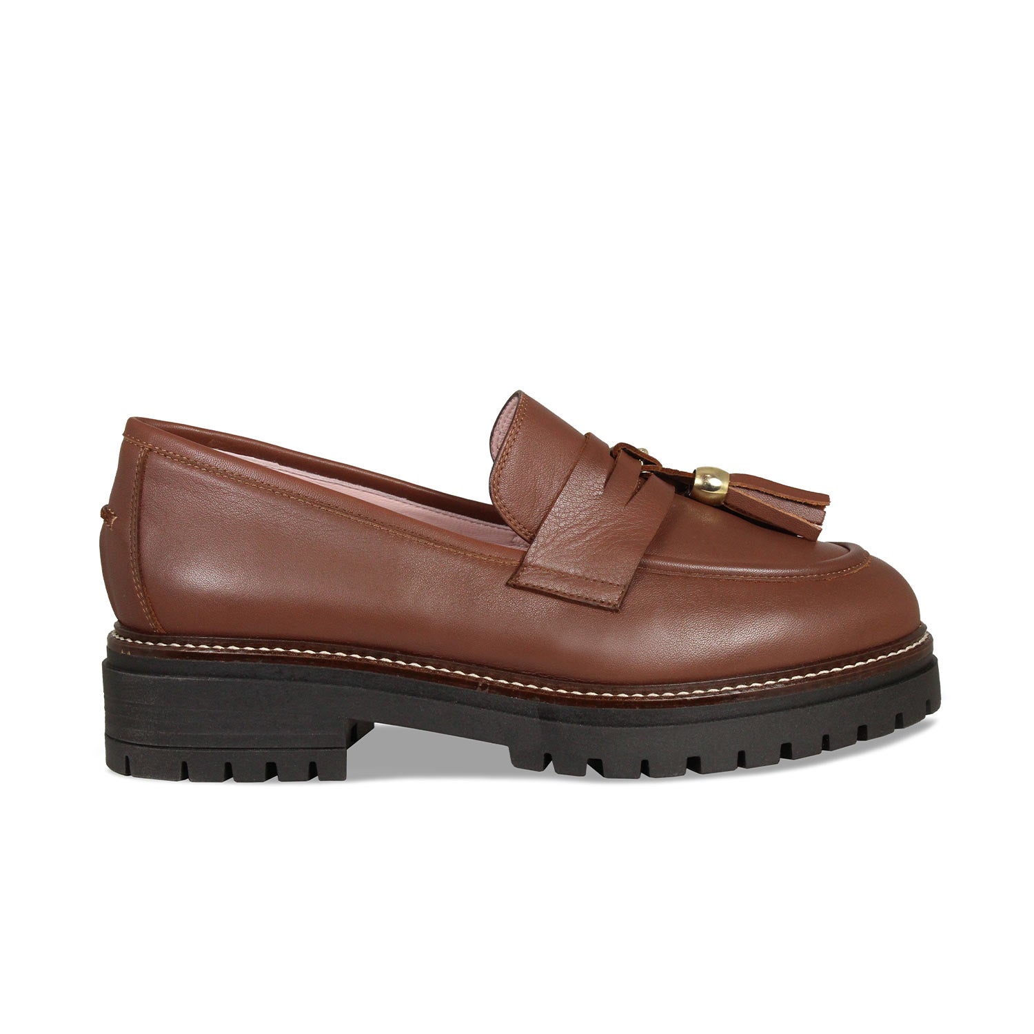 Fame: Tan Leather Shoes Sole Bliss