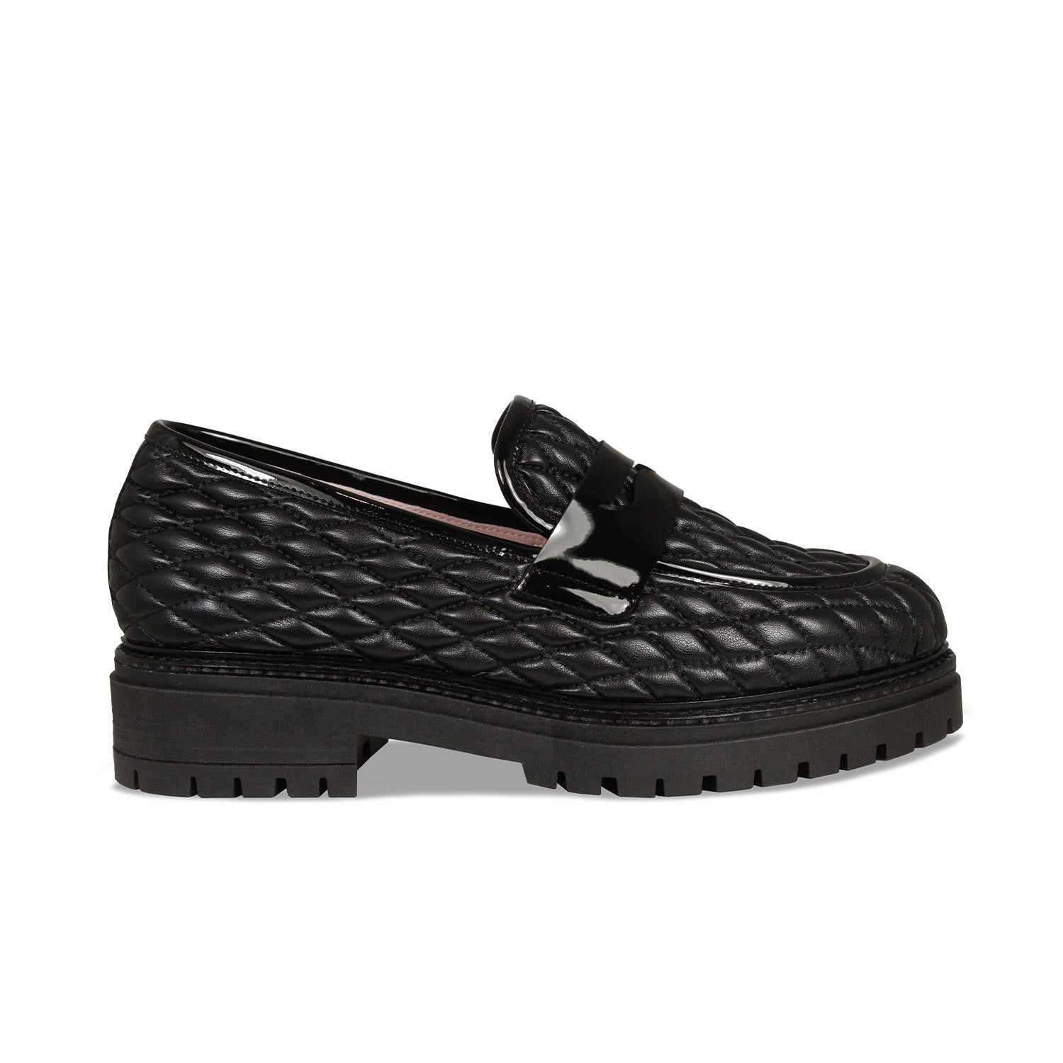 Fantasy: Black Quilted Leather Shoes Sole Bliss