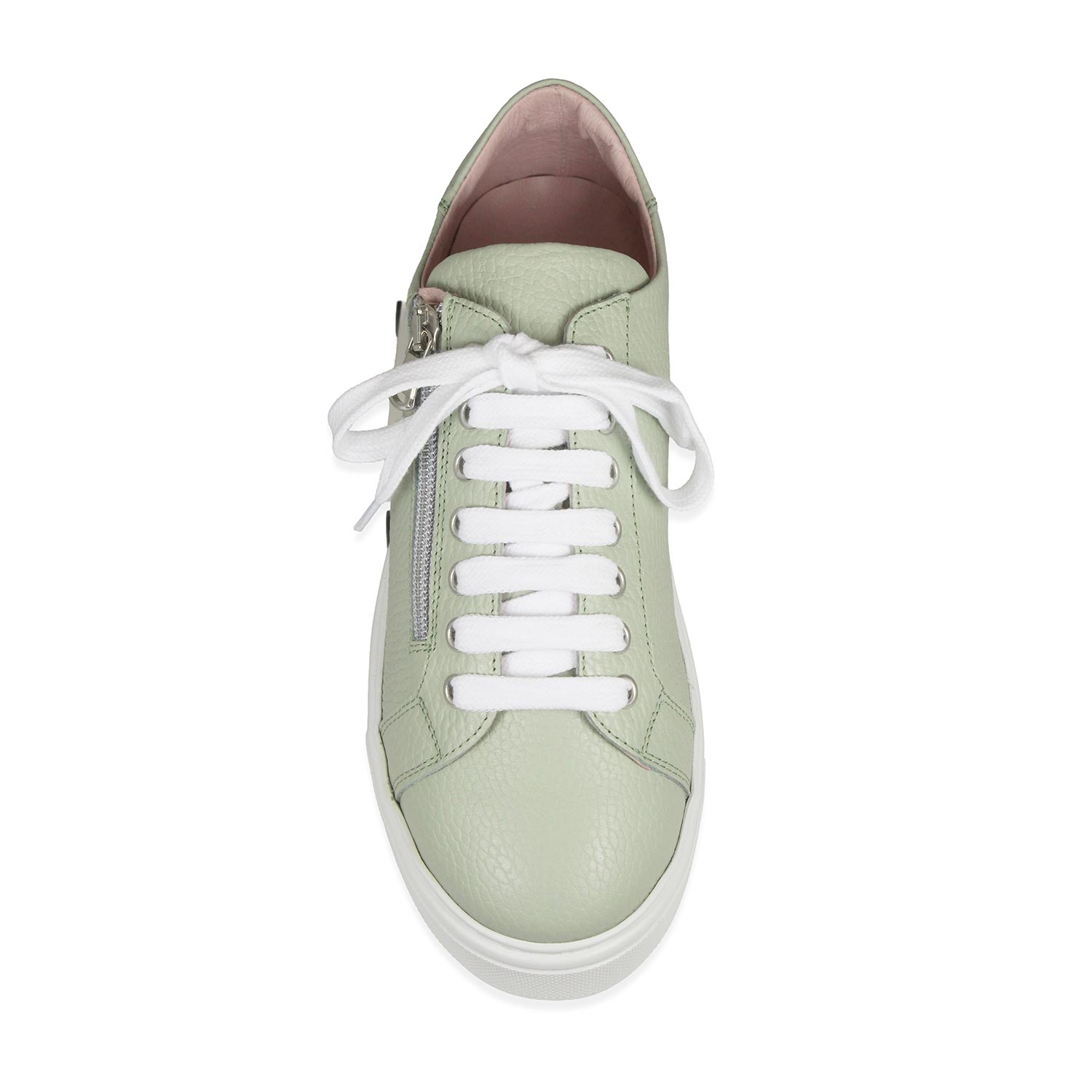 Feather: Mint Green Leather Shoes Sole Bliss