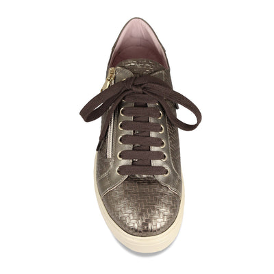 Feather: Pale Bronze Weave Leather Shoes Sole Bliss