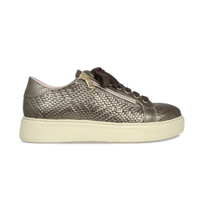 Feather: Pale Bronze Weave Leather Shoes Sole Bliss