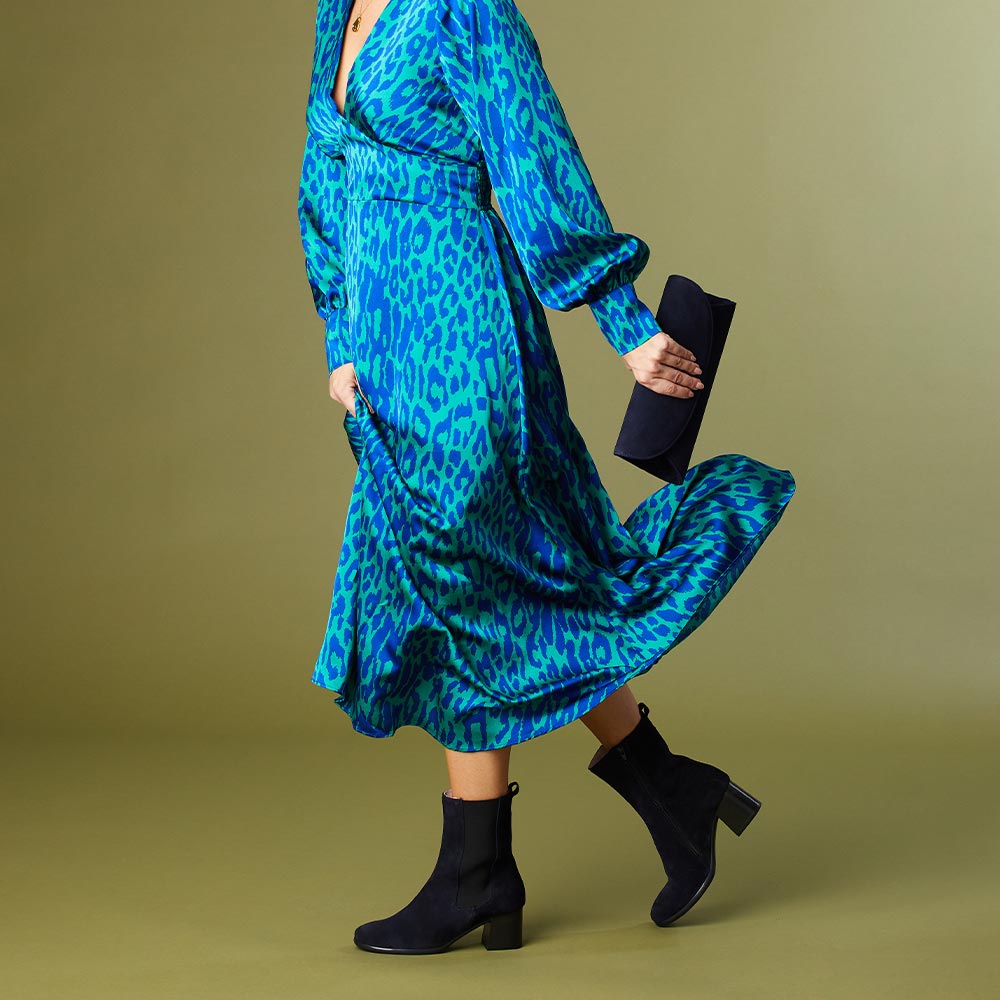 Fern: Navy Suede Boots Sole Bliss