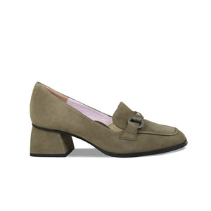 Giselle: Khaki Suede Shoes Sole Bliss