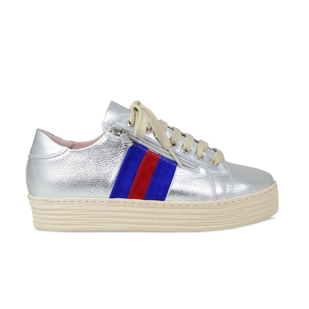 Slip on sale sneakers silver