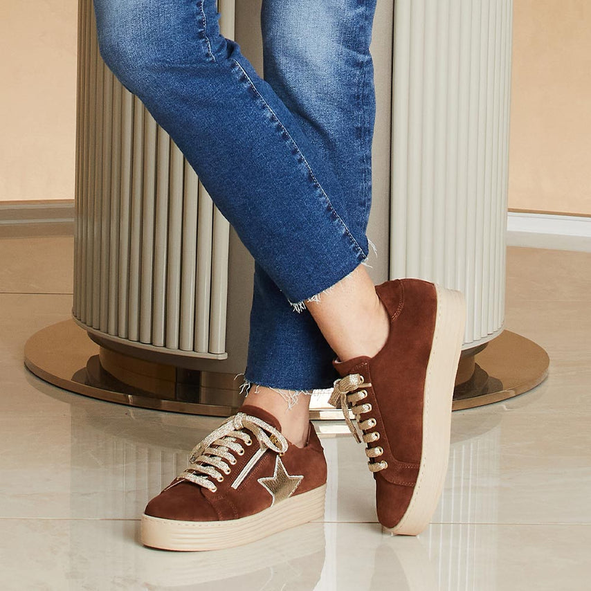 Hampton Star: Chestnut Suede & Gold Shoes Sole Bliss