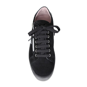 Harley-Star: Black Suede & Glitter Shoes Sole Bliss