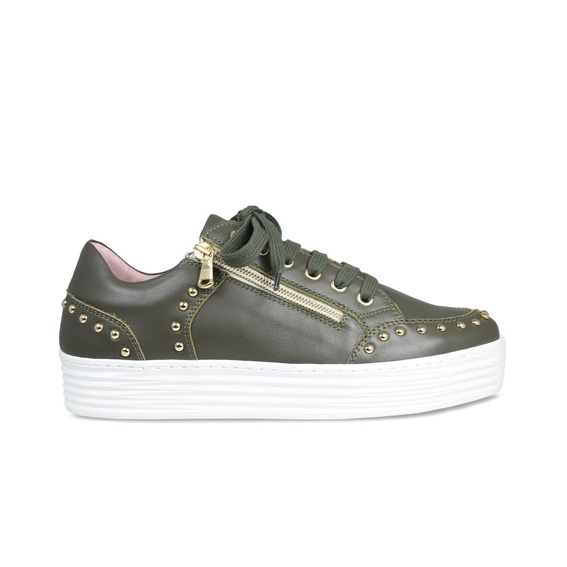 Haven: Khaki Leather Shoes Sole Bliss