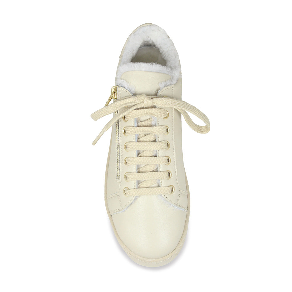 Honey: Cream Leather & Shearling Shoes Sole Bliss