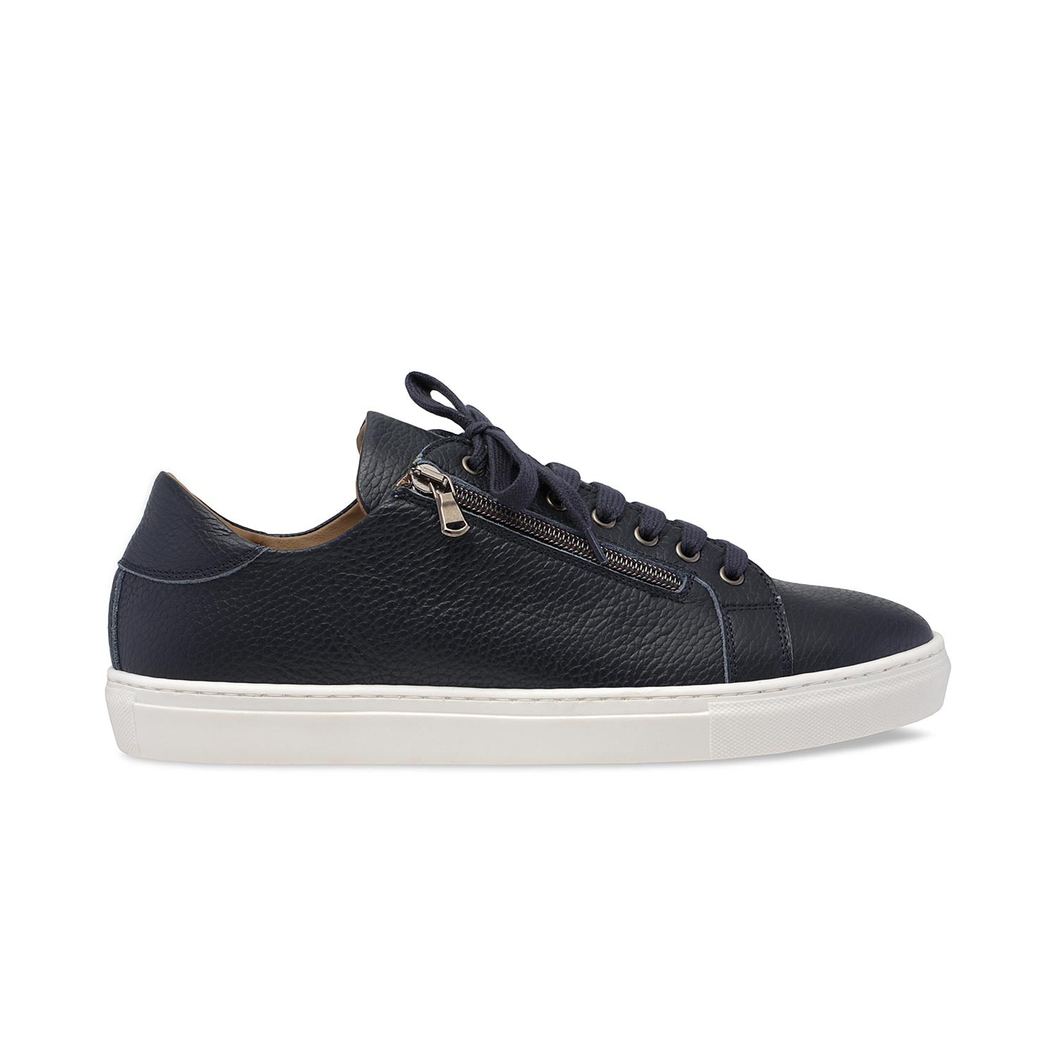 MEN'S Stride: Navy Leather Shoes Sole Bliss