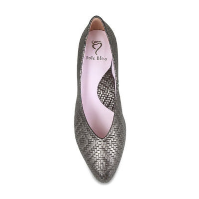 Ingrid: Bronze Weave Leather Shoes Sole Bliss
