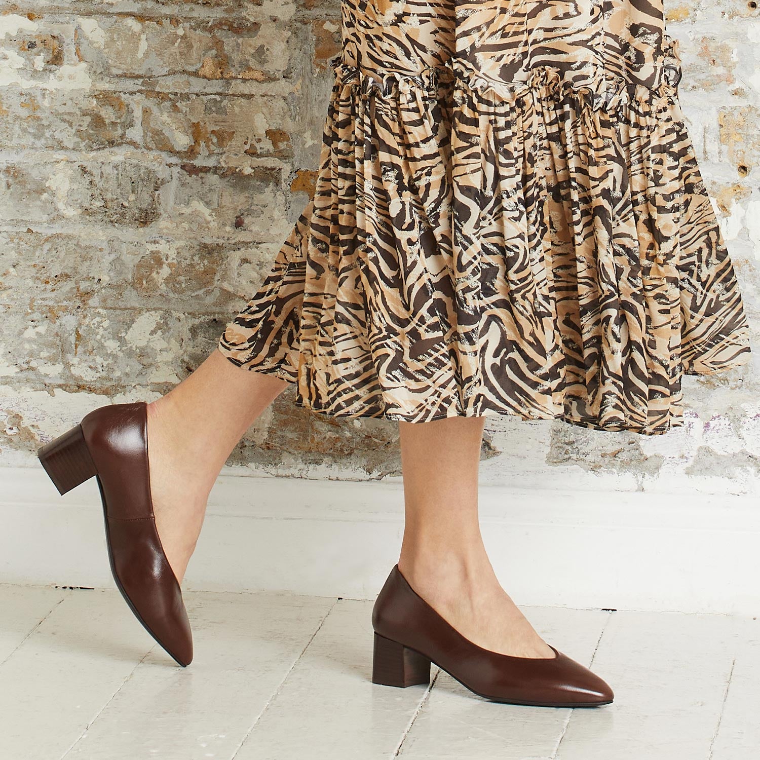 Ingrid: Chestnut Leather Shoes Sole Bliss