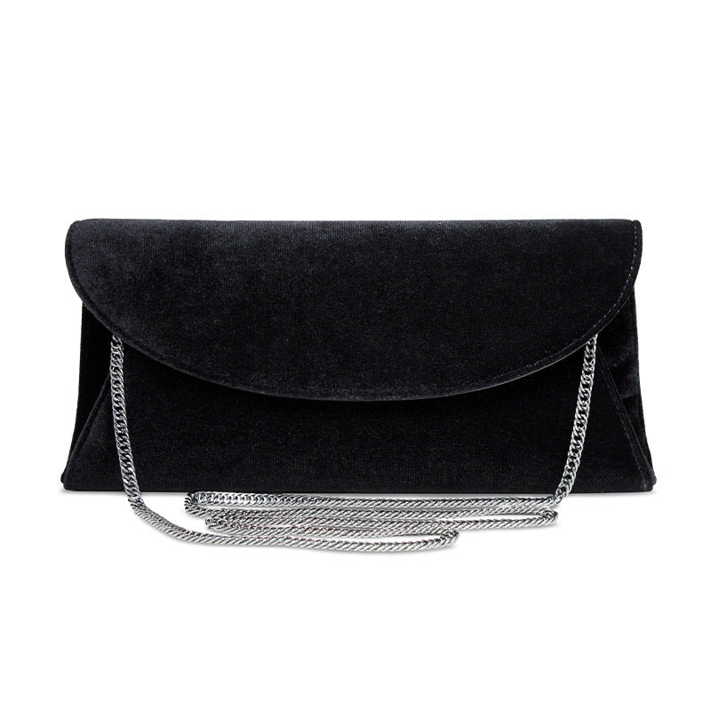 Jenna: Luxe Black Velvet Bags Sole Bliss