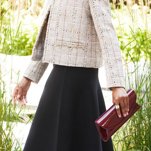 Jenna: Bordeau Patent Leather Bags Sole Bliss