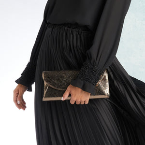 Jenna: Bronze Snake Print Leather Bags Sole Bliss